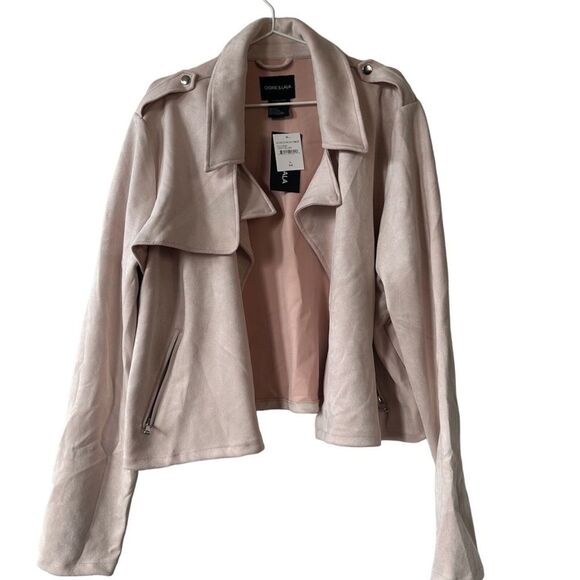 Ookie & Lala Faux Suede Pink Jacket size XL - Picture 3 of 11